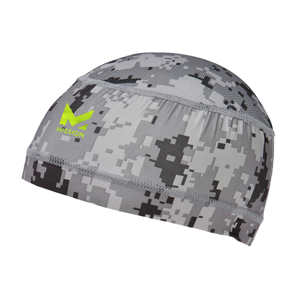 MISSION front view of digital camo cooling liner showing sleek profile and compact fit