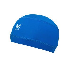 MISSION front view of lapis blue liner showing sleek fit and quick cooling benefit