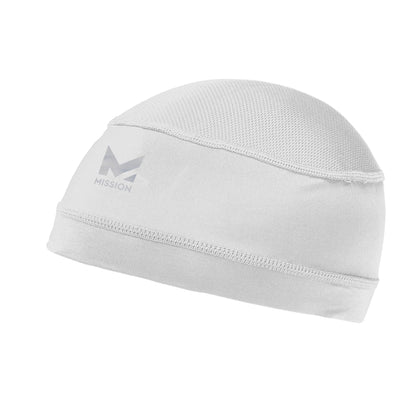MISSION cooling helmet liner front view showing slim white profile and comfort