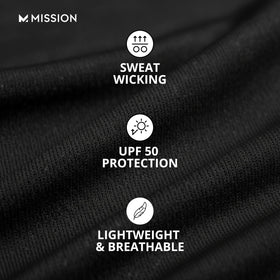 MISSION close-up of cooling fabric texture highlighting breathable comfort