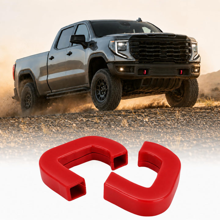 MITANLUXI front view red tow hook cover showing clean bumper finish benefit