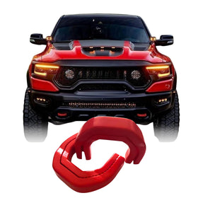 MITANLUXI front view red tow hook cover adding bold styling