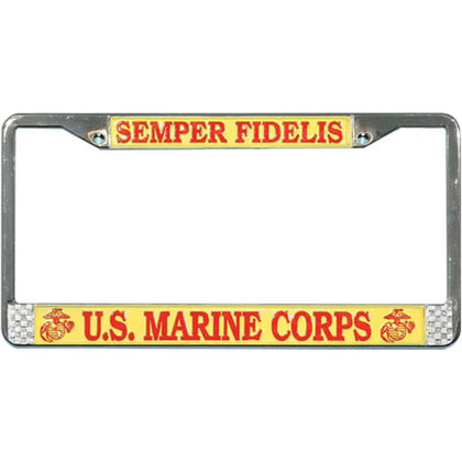 MITCHELL PROFFITT chrome frame front view showing raised 3D graphics and bold Marine pride