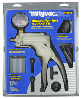 Mityvac 4.5oz fluid reservoir with brake fluid showing clean collection advantage