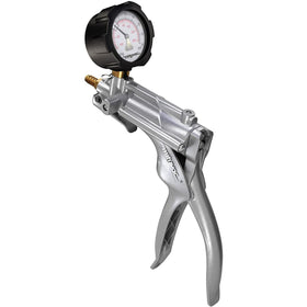 Mityvac transparent 4.5oz fluid reservoir visible with measurement markings for clean bleeding