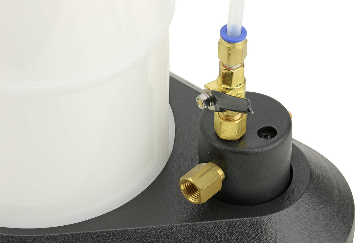 Mityvac MV7300 brake-bleeding kit connected demonstrating safe vacuum bleeding