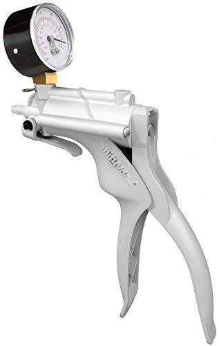 Mityvac Selectline MV8010 hand pump close-up demonstrating ergonomic grip benefit