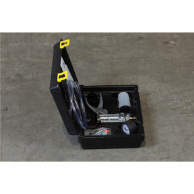 Mityvac performing vacuum test on fuel line to detect leaks and improve diagnostics