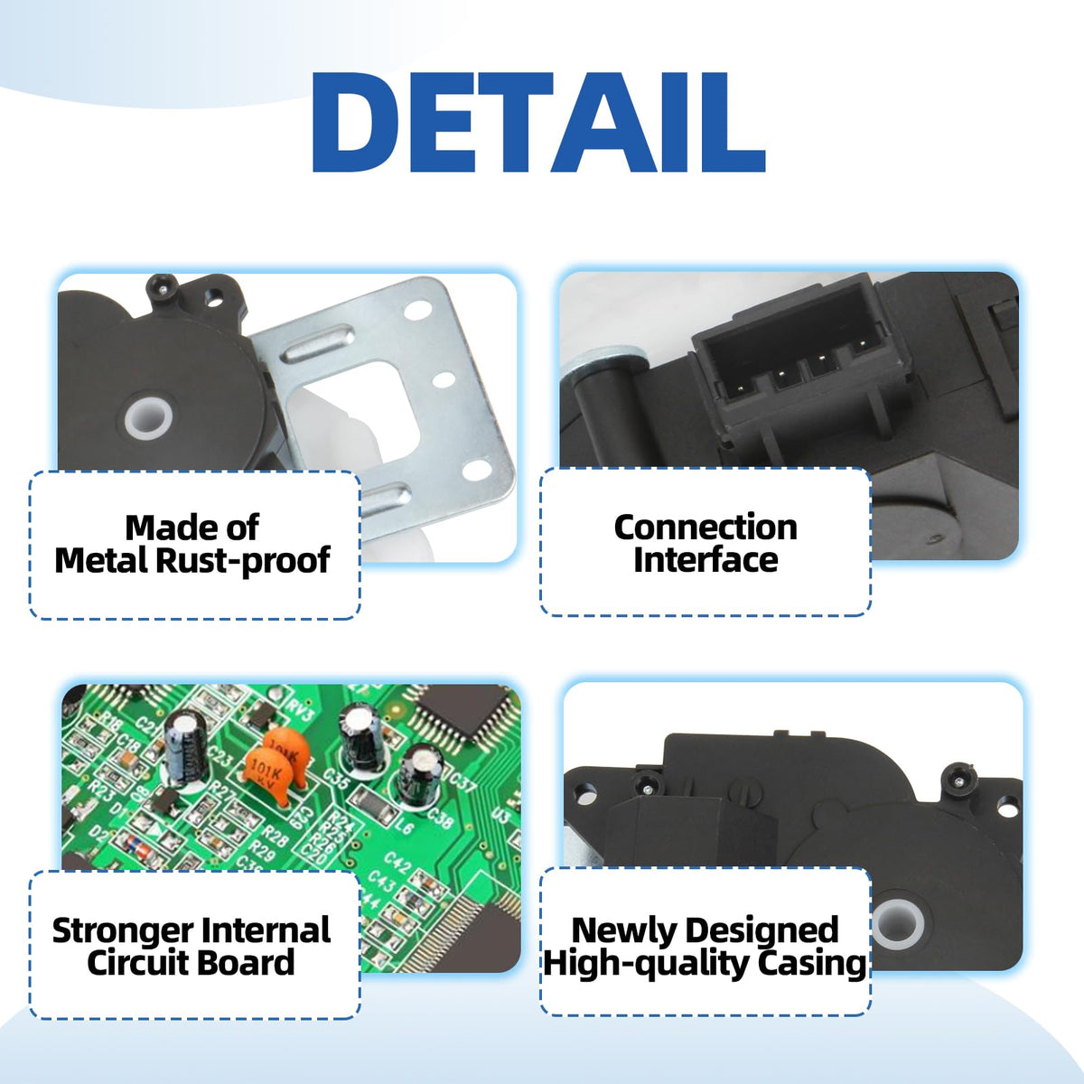 MITZONE actuator gear detail close-up showing durable gears for smooth motion