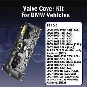 MITZONE valve cover installed in engine bay demonstrating direct-fit alignment