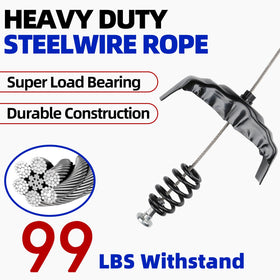 MITZONE spare tire mounted on hoist with nearby tools showing scale and ease of replacement