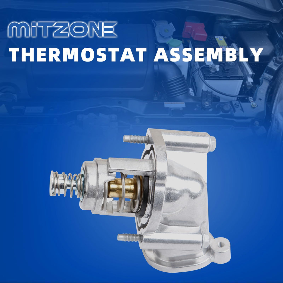 MITZONE thermostat and gasket laid out next to housing showing included components for complete repair