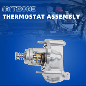MITZONE thermostat and gasket laid out next to housing showing included components for complete repair