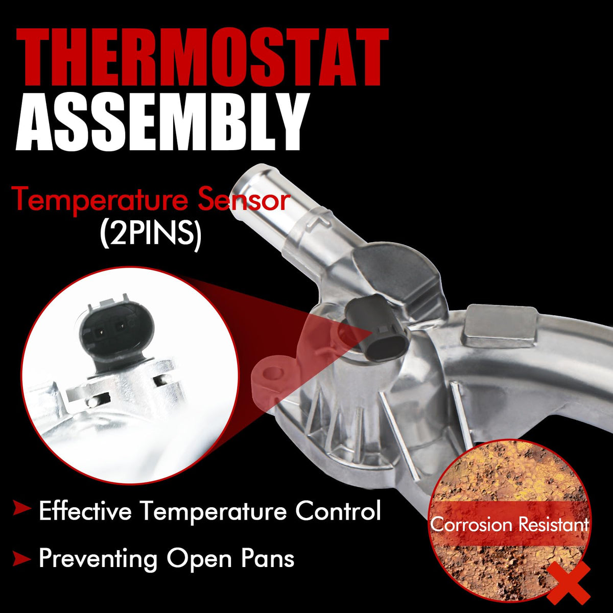 MITZONE thermostat and coolant temperature sensor assembled to ensure accurate readings