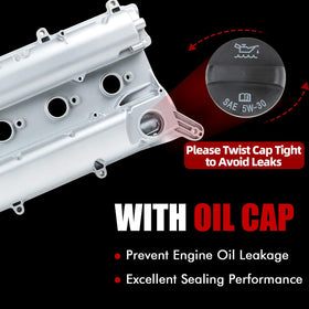 MITZONE valve cover aluminum texture detail highlighting heat resistance benefit