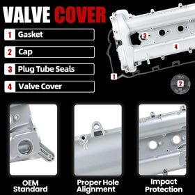 MITZONE valve cover oil cap and plug tube seal included for complete top-end assembly