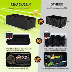 MIU COLOR open organizer with removable dividers and rigid baseplate