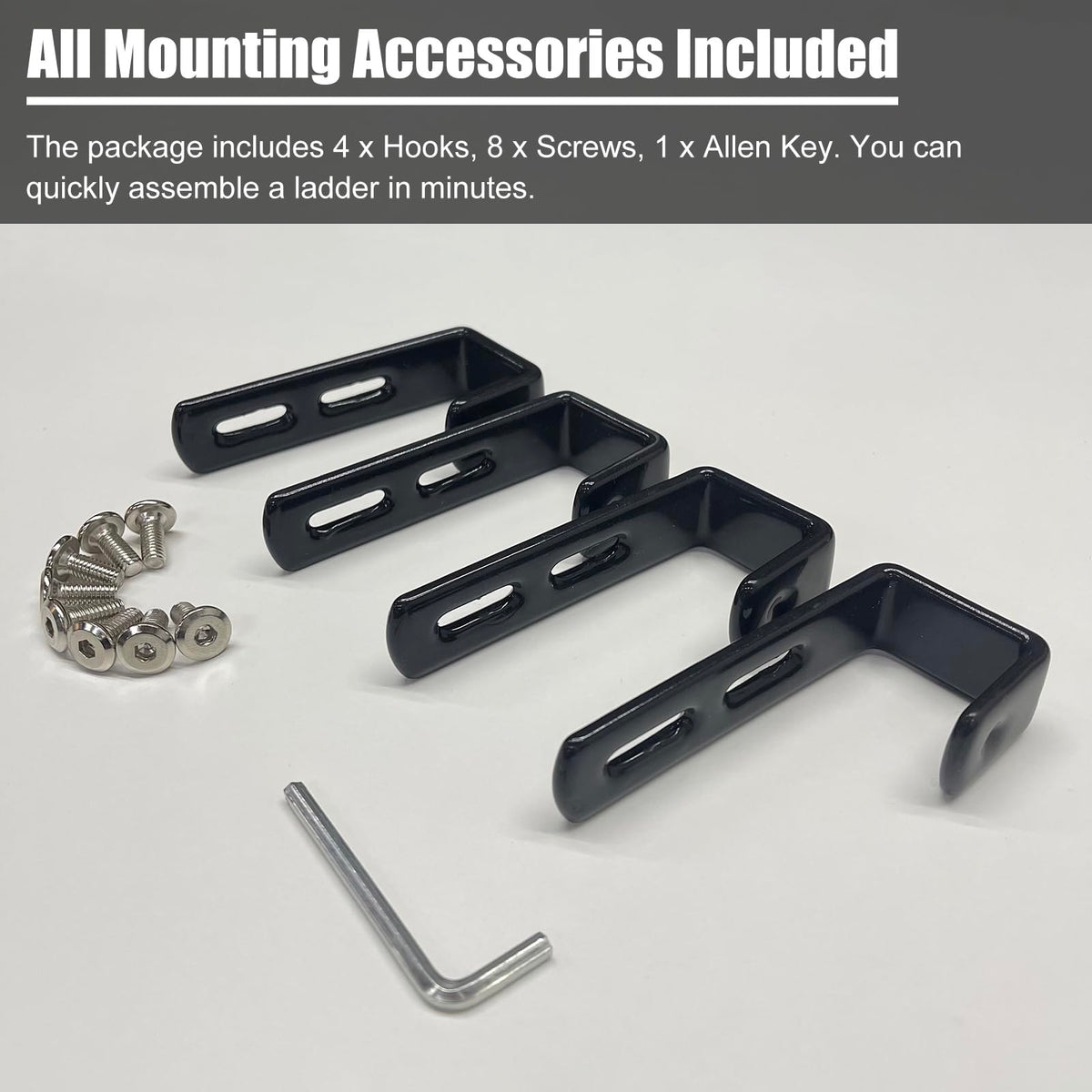 MIWOOYY freestanding ladder bottom with anti-slip caps for added stability