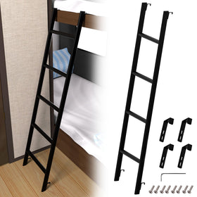 MIWOOYY front view of ladder showing whole frame and sleek finish benefit