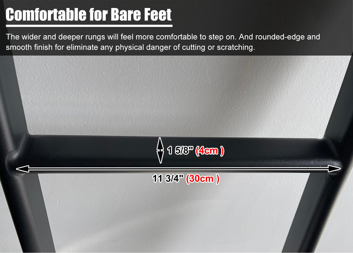 MIWOOYY ladder mounted on bunk demonstrating secure attachment benefit