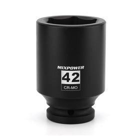 MIXPOWER 42mm front-facing socket showing six-point opening and durability benefit