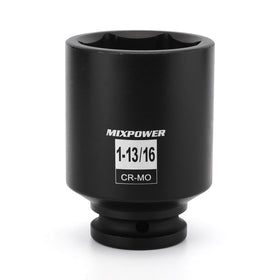 MIXPOWER front view of deep impact socket showing full profile and finish, durable design