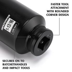 MIXPOWER laser-etched 1-13/16 inch marking pictured clearly, fast identification advantage