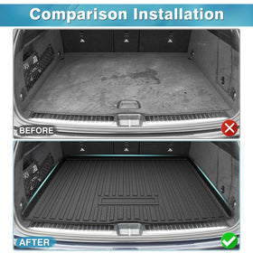 Mixsuper installed trunk liner in GLE containing luggage with benefit