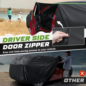 Mixsuper Liner driver-side zipper open for quick interior access and convenience