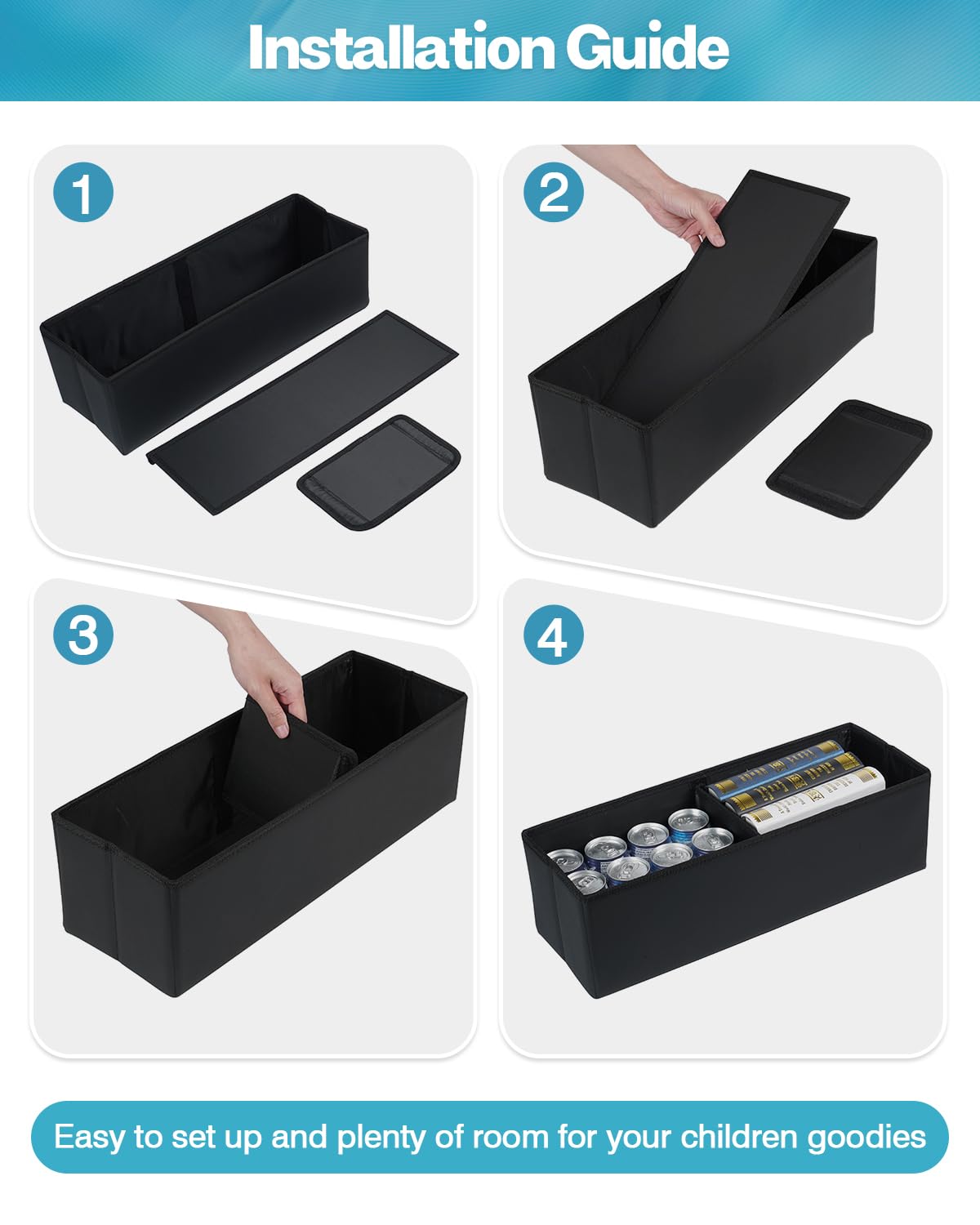 Mixsuper Liner scale comparison in footwell demonstrating compact fit and space saving