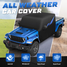 Mixsuper Liner elastic hem and buckles securing cover in windy conditions