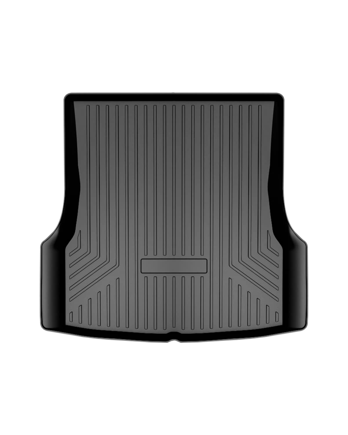 Mixsuper trunk liner front view showing custom fit protecting Tesla Model S cargo