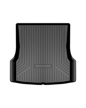 Mixsuper trunk liner front view showing custom fit protecting Tesla Model S cargo