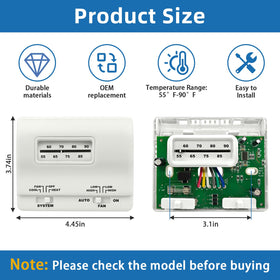 MIYOLO thermostat back wiring terminals and connectors, simplifies installation