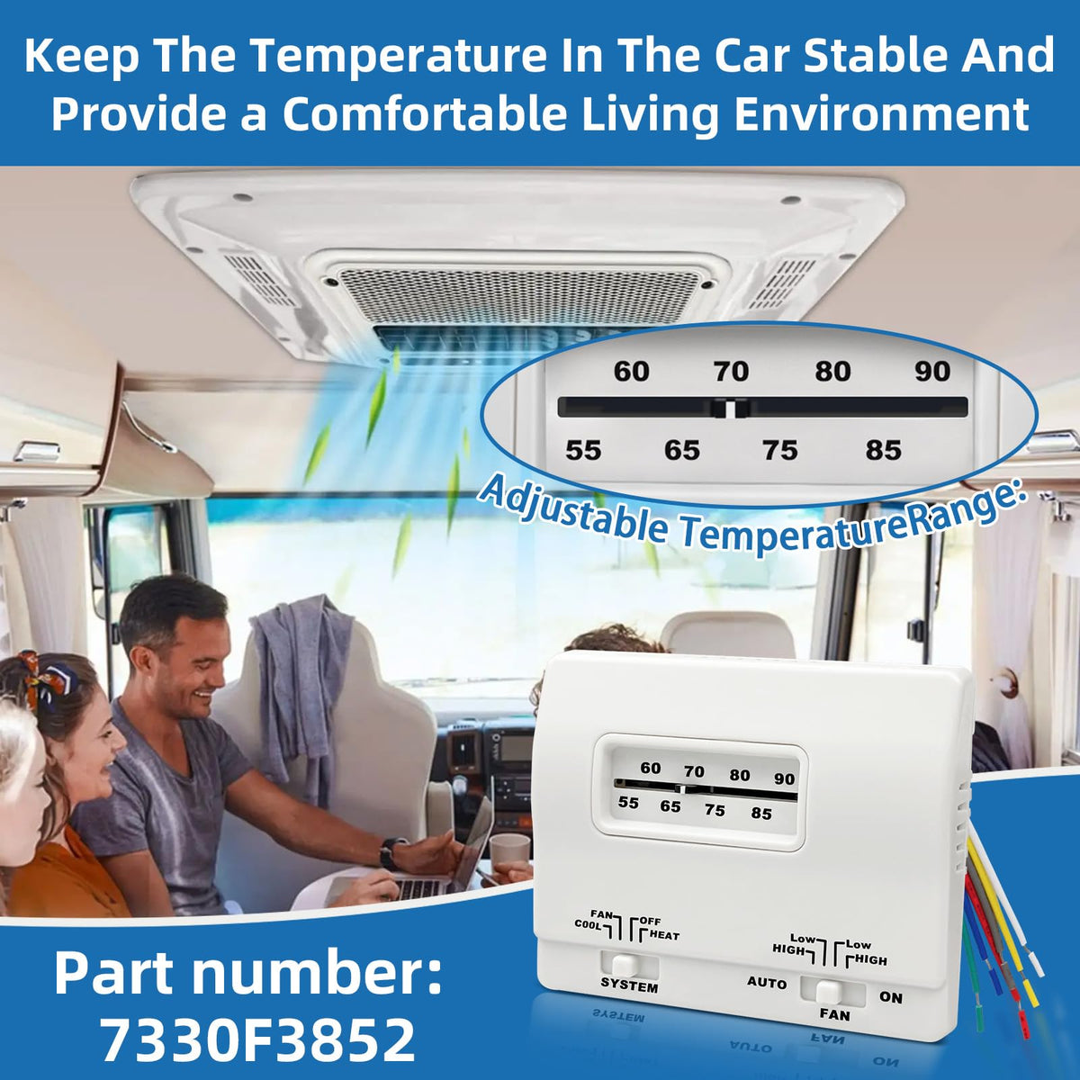 MIYOLO thermostat close-up of dial and controls, precise temperature adjustments