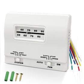 MIYOLO thermostat front view showing clear display and durable housing, easy replacement