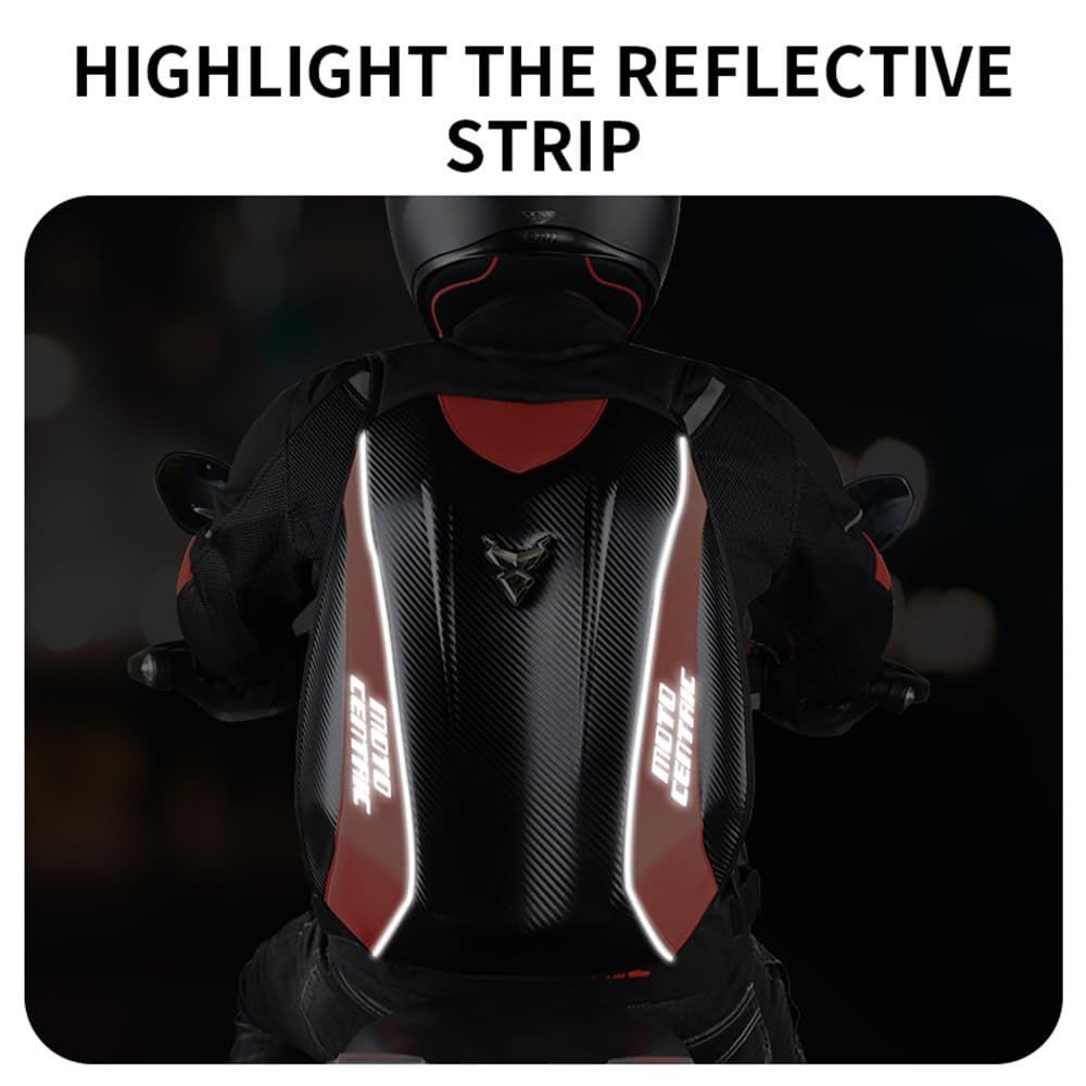 mjmoto water splashing on backpack showing waterproof protection