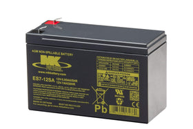 MK Battery ES7-12SA front view showing label and compact sealed housing for reliable backup