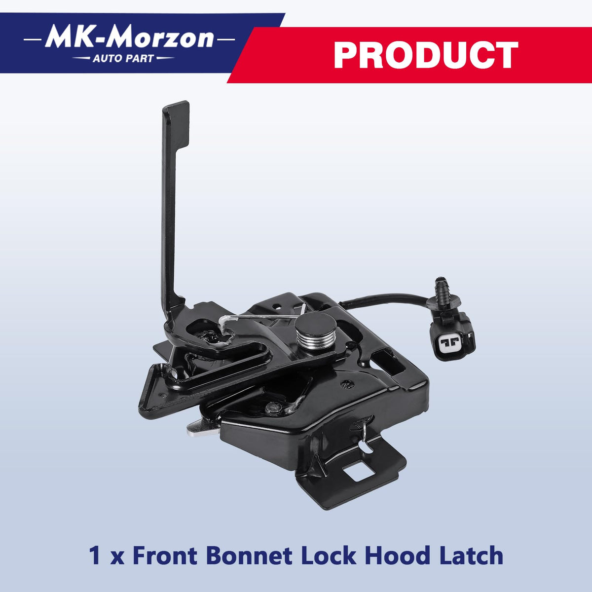 MK-Morzon latch installed on F150 in garage illustrating improved hood security