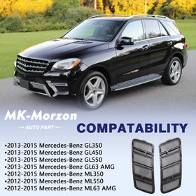 MK-Morzon grille installed on Mercedes hood demonstrating correct alignment