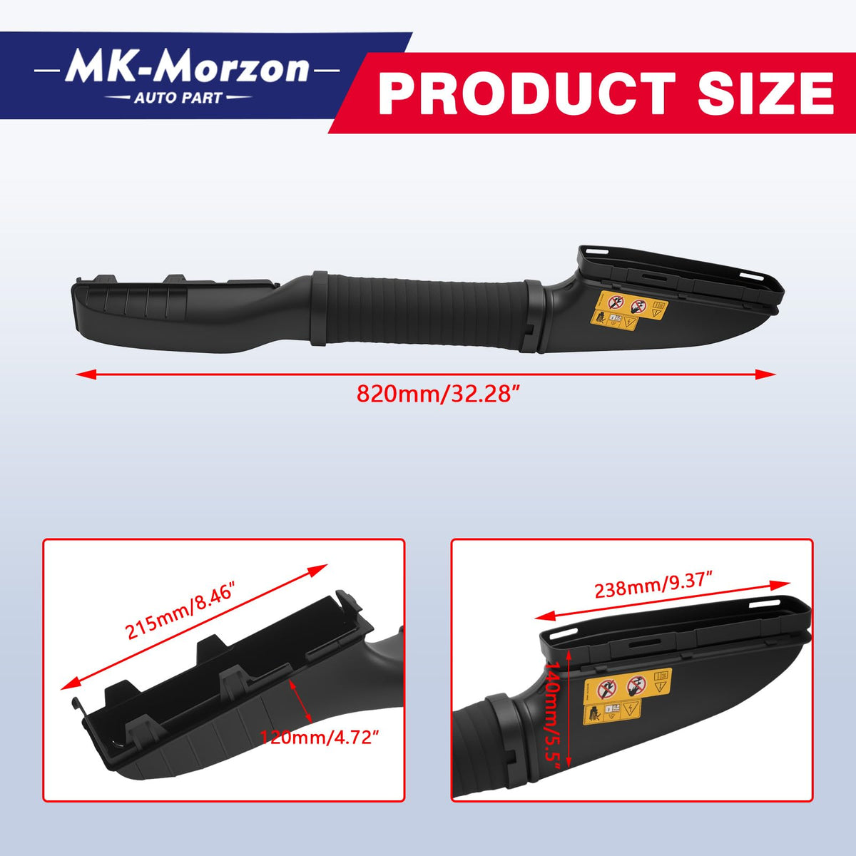 MK-Morzon next to ruler illustrating dimensions for accurate fitment