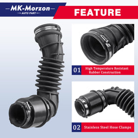 MK-Morzon intake hose beside ruler showing accurate OEM sizing