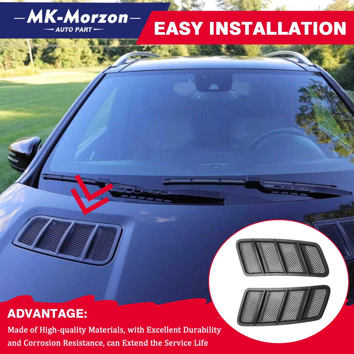 MK-Morzon boxed pair of grille covers ready to install with included protection