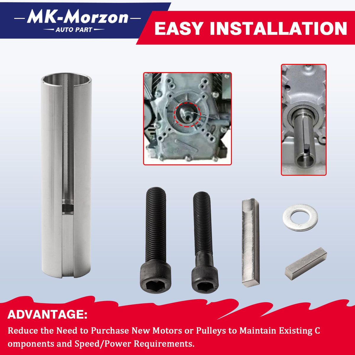 MK-Morzon adapter beside ruler to show dimensions for correct fit verification