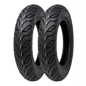 MMG 3.00-10 front profile showing tread and DOT marking, improves rider confidence