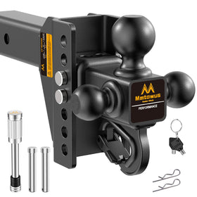 Mmtowus front view full assembly showing tri-ball versatility and convenience