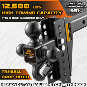 Mmtowus side profile highlighting adjustable drop/rise for level towing benefit