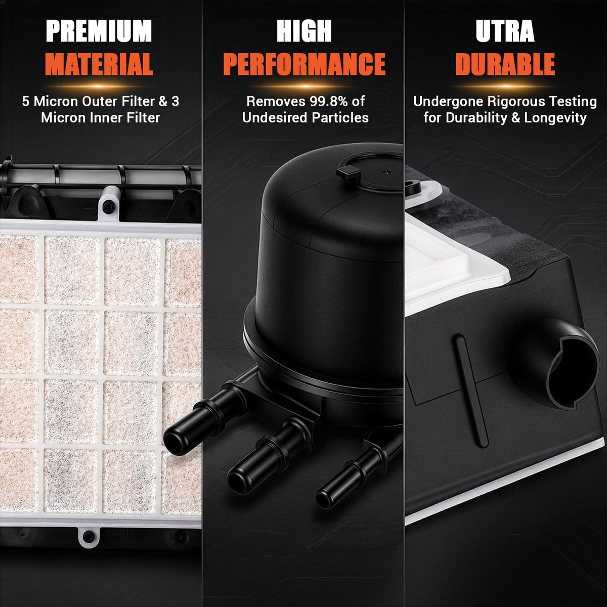 MNJWS frame rail filter installed on truck illustrating direct-fit convenience and reliability