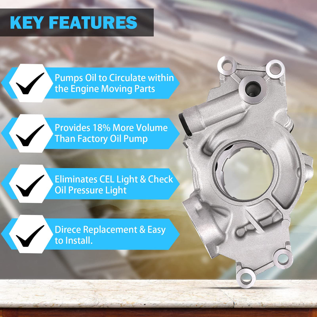 MNJWS oil passage ports visible to show improved flow and reliable lubrication
