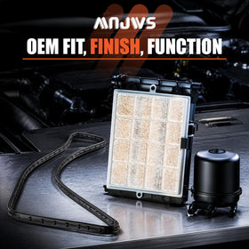 MNJWS filter element held in hand showing scale for fast visual fit confirmation